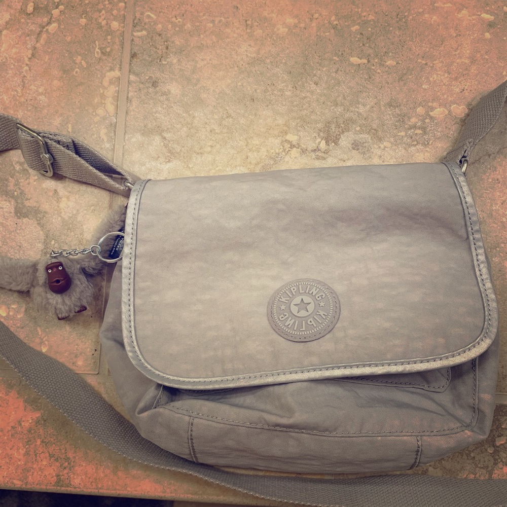 Gray Kipling nylon crossbody